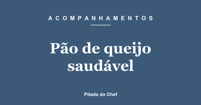 Pão de queijo saudável