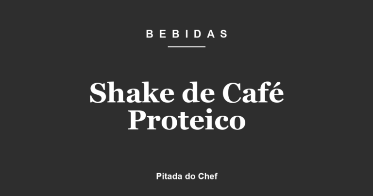 Shake de Café Proteico
