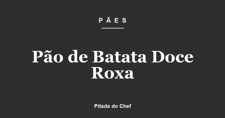 Pão de Batata Doce Roxa