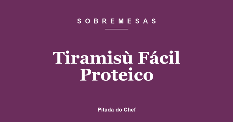 Tiramisù Fácil Proteico