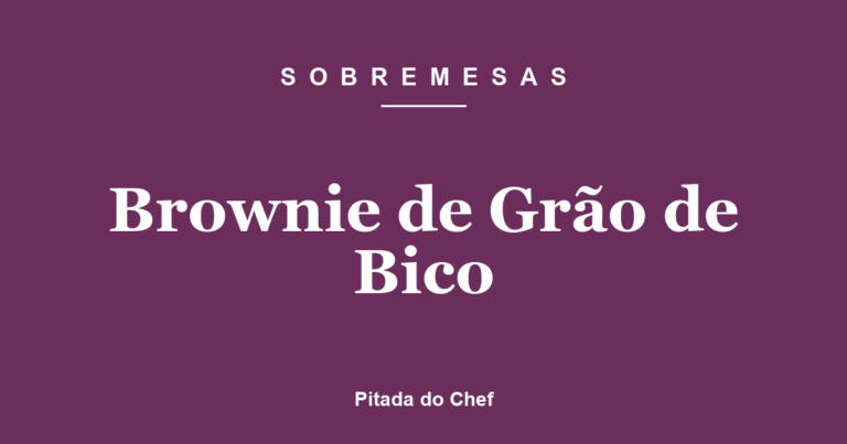 Brownie de Grão de Bico