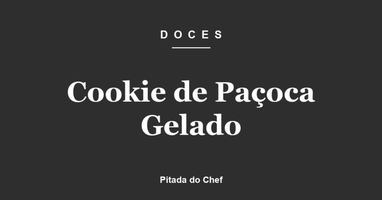 Cookie de Paçoca Gelado