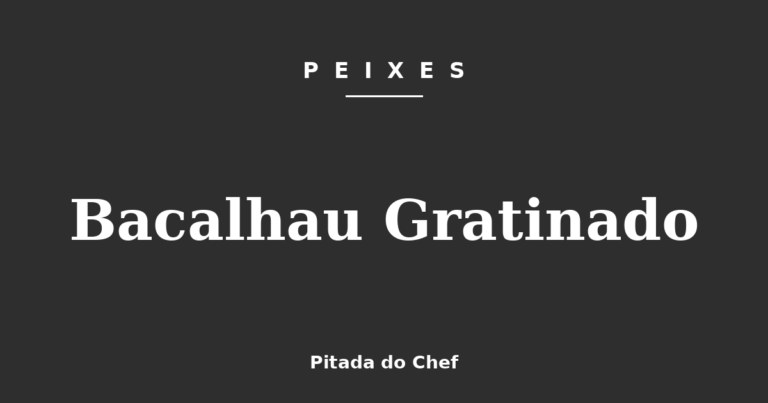 Bacalhau Gratinado