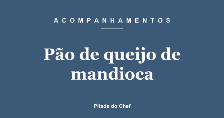 Pão de queijo de mandioca