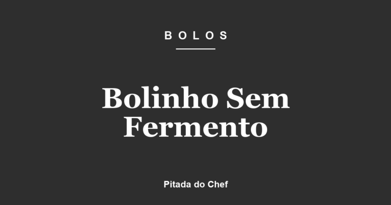 Bolinho Sem Fermento