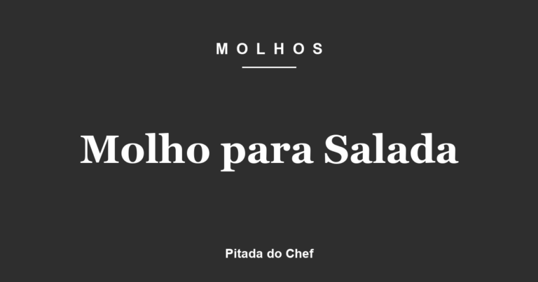 Molho para Salada