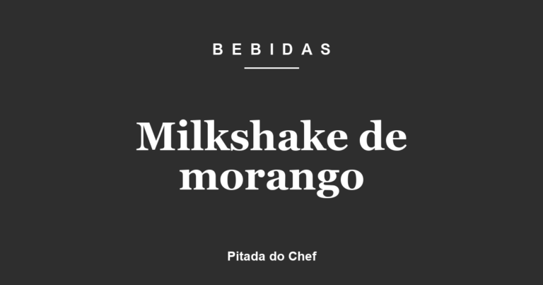 Milkshake de morango