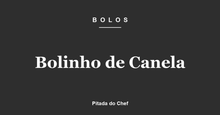 Bolinho de Canela