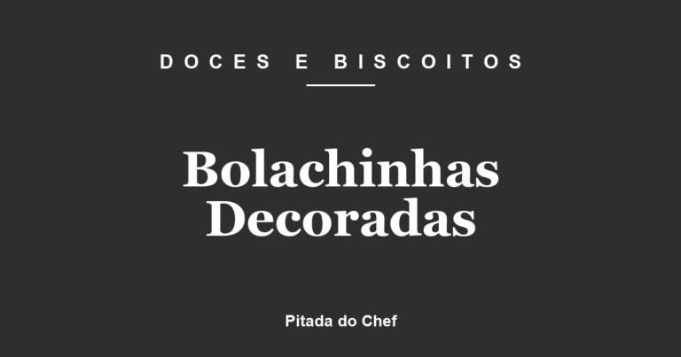 Bolachinhas Decoradas
