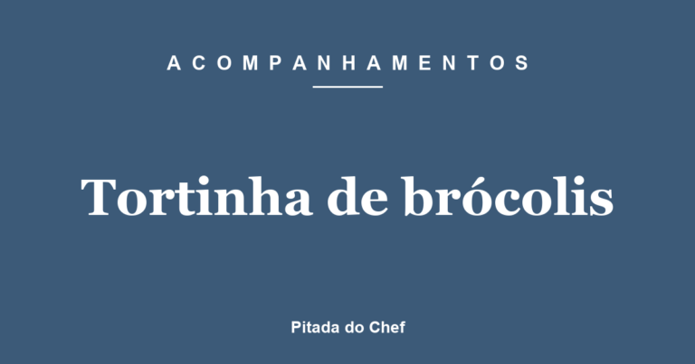 Tortinha de brócolis