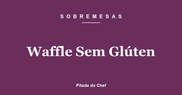 Waffle Sem Glúten