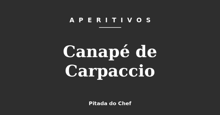Canapé de Carpaccio