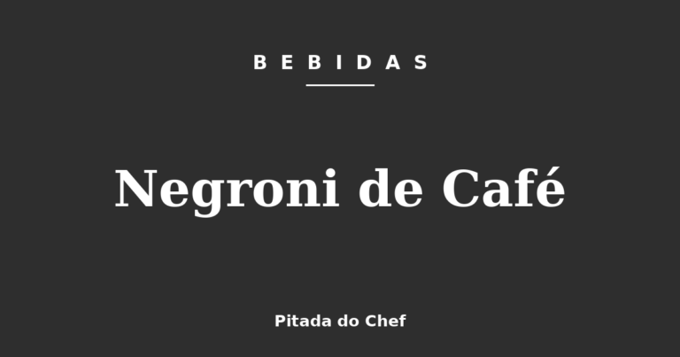 Negroni de Café