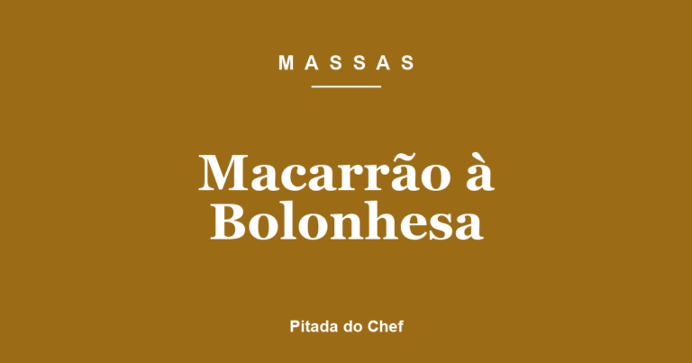 Macarrão à Bolonhesa