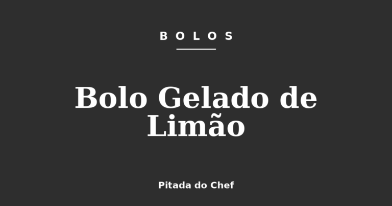 Bolo Gelado de Limão