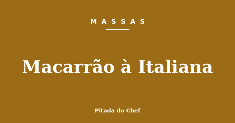 Macarrão à Italiana