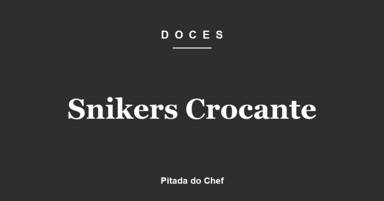 Snikers Crocante
