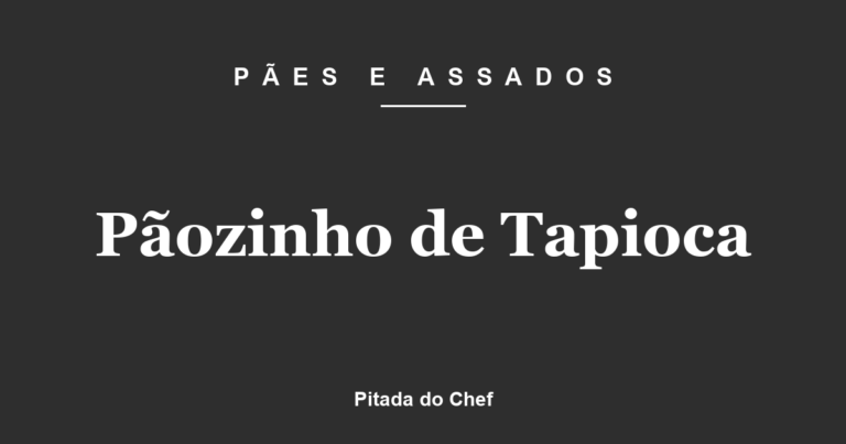 Pãozinho de Tapioca