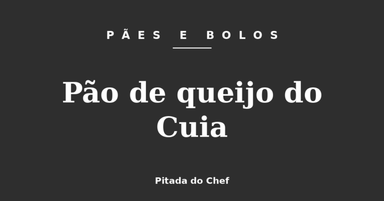 Pão de queijo do Cuia