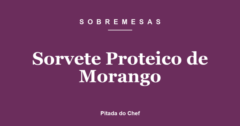 Sorvete Proteico de Morango