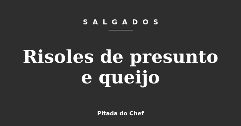 Risoles de presunto e queijo