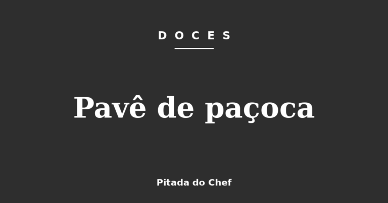 Pavê de paçoca
