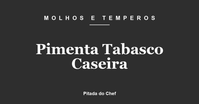 Pimenta Tabasco Caseira