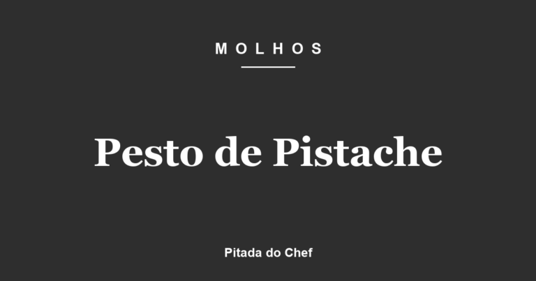 Pesto de Pistache