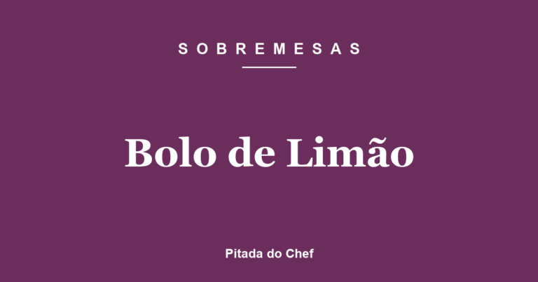 Bolo de Limão