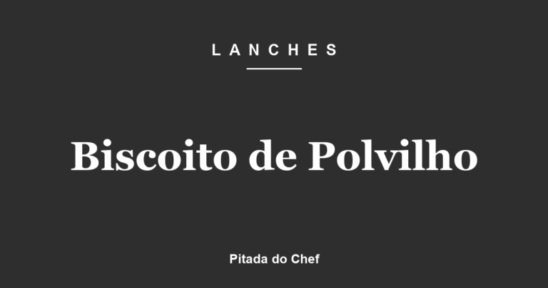 Biscoito de Polvilho