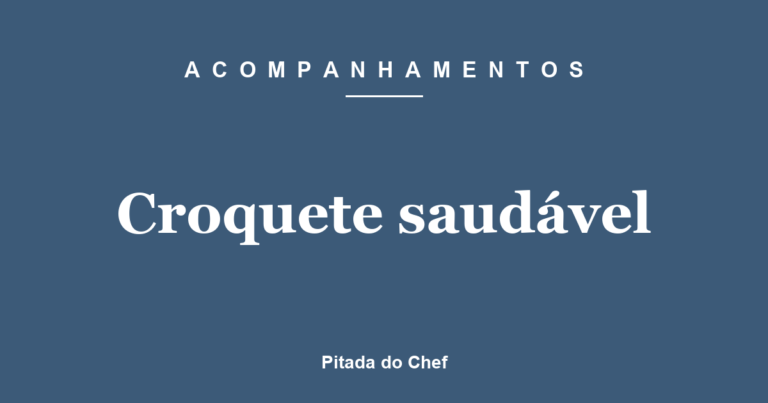 Croquete saudável