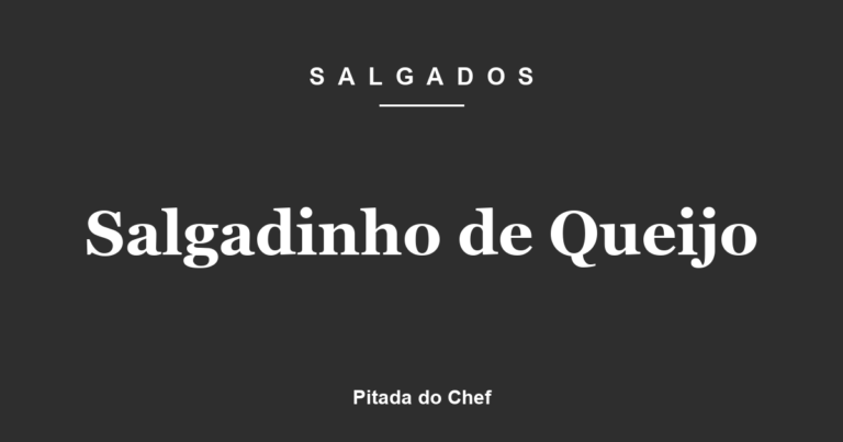 Salgadinho de Queijo