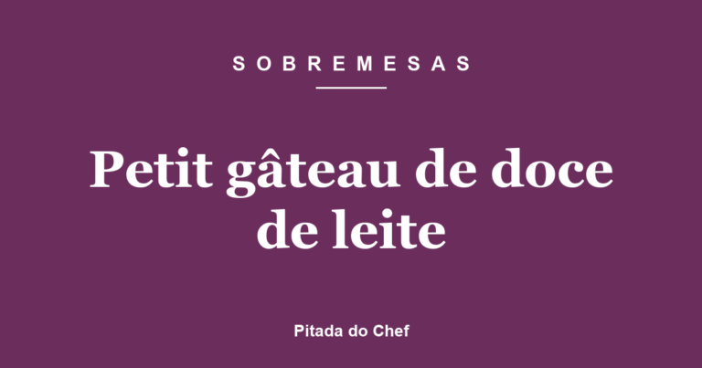Petit gâteau de doce de leite