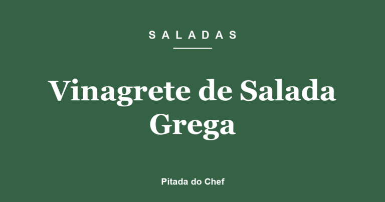 Vinagrete de Salada Grega