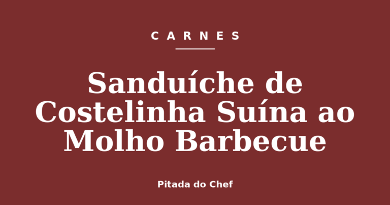 Sanduíche de Costelinha Suína ao Molho Barbecue