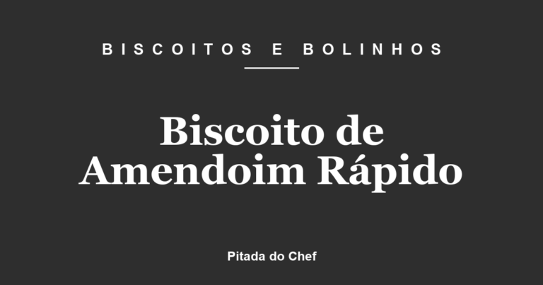 Biscoito de Amendoim Rápido