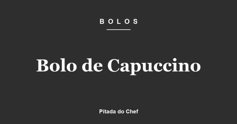 Bolo de Capuccino