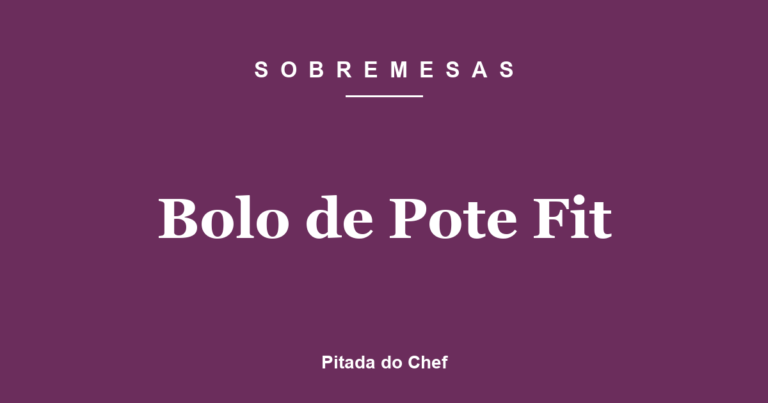 Bolo de Pote Fit