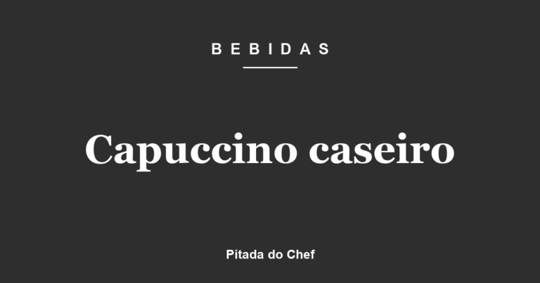 Capuccino caseiro
