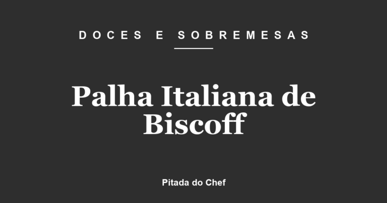 Palha Italiana de Biscoff
