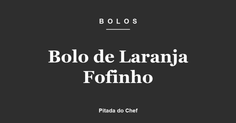 Bolo de laranja fofinho