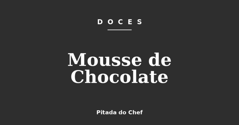 Mousse de Chocolate