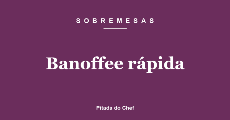 Banoffee rápida
