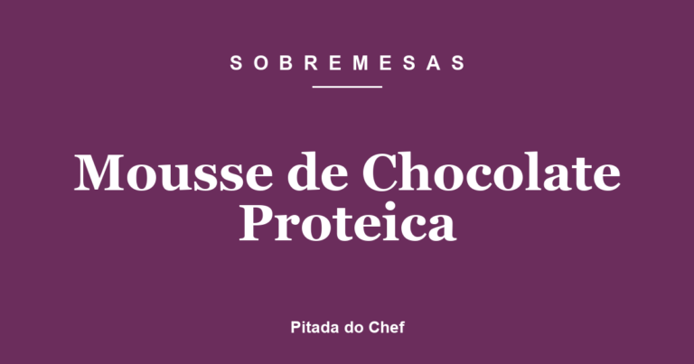 Mousse de Chocolate Proteica