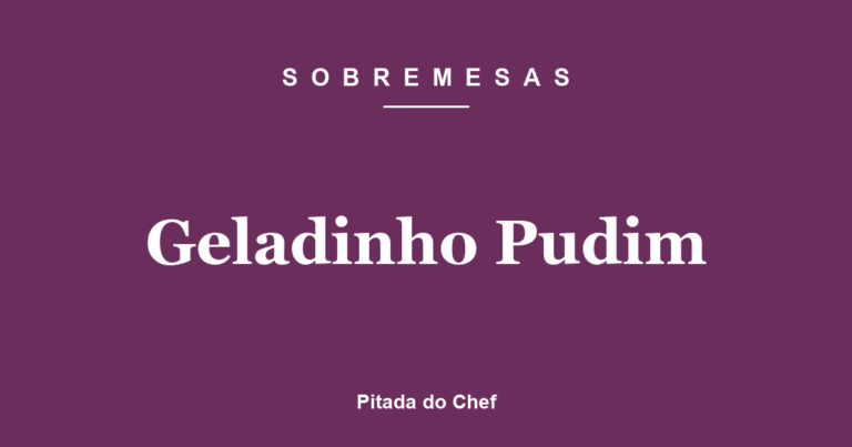 Geladinho Pudim