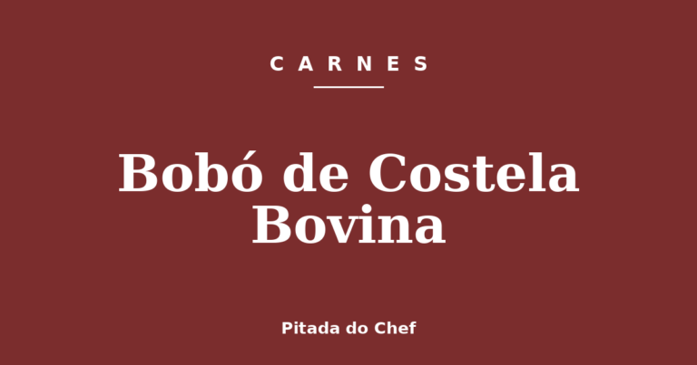 Bobó de Costela Bovina