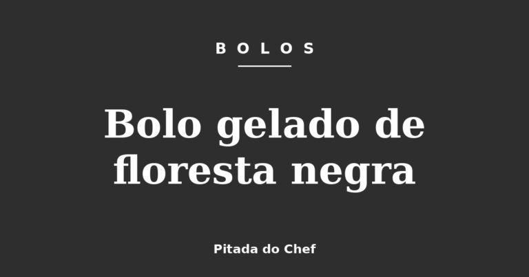 Bolo gelado de floresta negra