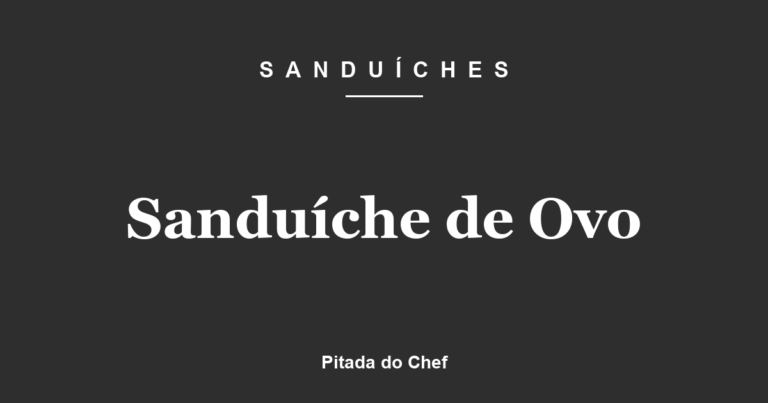 Sanduíche de Ovo