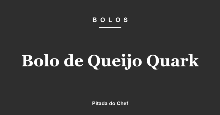 Bolo de Queijo Quark