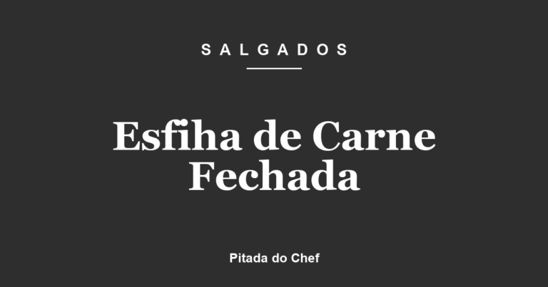 Esfiha de carne fechada